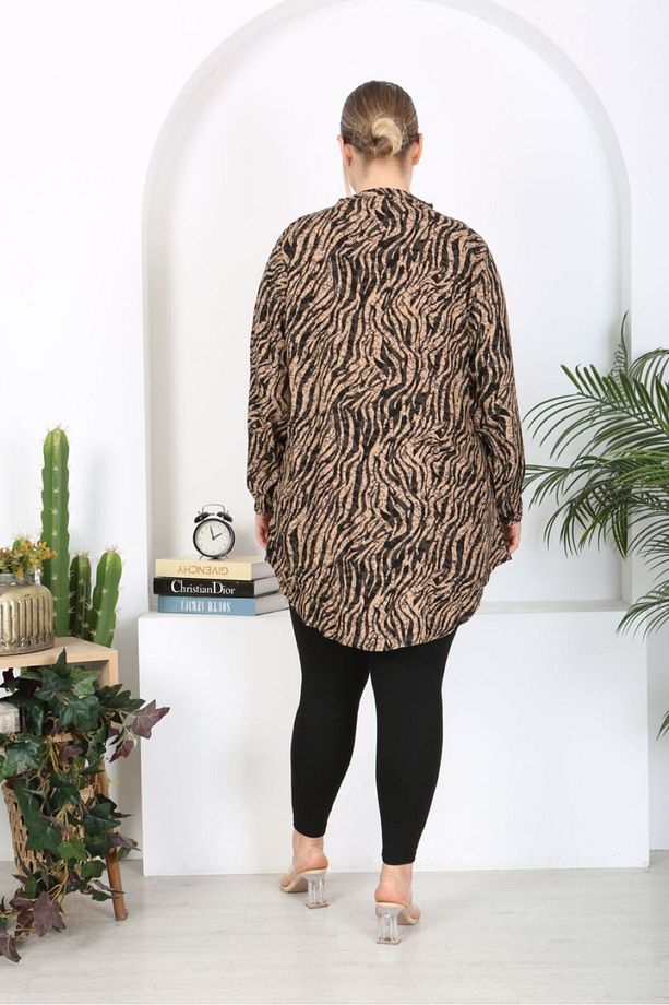 Tunik dokuma viskon yumuşak rahat desenli tunik - 8