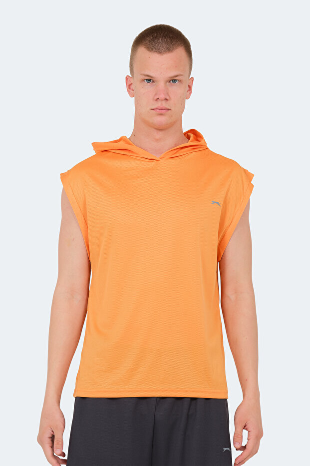 Ondina in Men's Sleeveless Orange T-Shirt