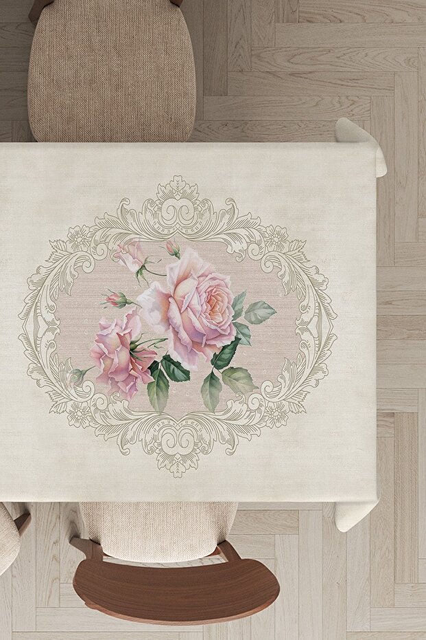 Stain Resistant Stain Resistant Thai Feather Velvet Washable Fabric Floral Tablecloth Mso314