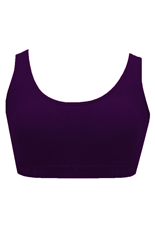 Women's Wide Strap Plus Size Bustier Sports Padded Bra Combed Cotton