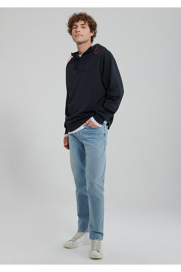 Cep Detaylı Kapüşonlu Sweatshirt 0S10097-80022 - 1