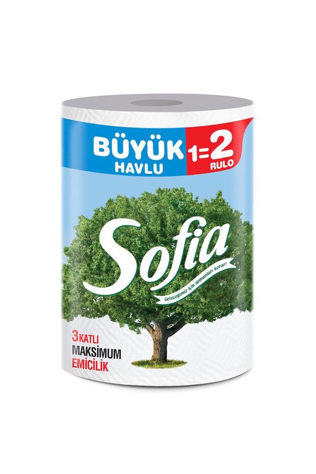 3 KATLI DEV RULO KAĞIT HAVLU 1=2 - 1