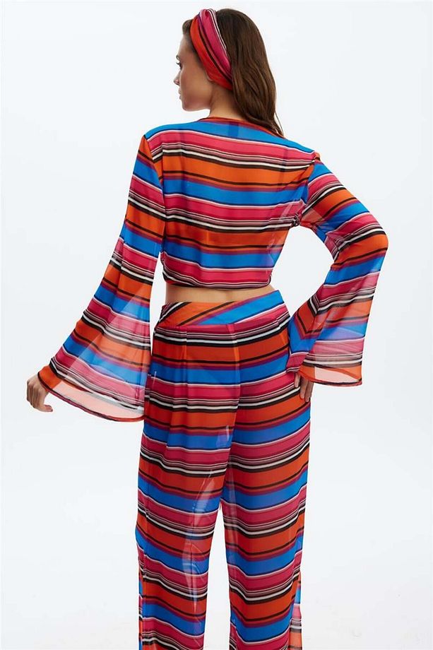 P5611 Crop Pantolon Takım - 2