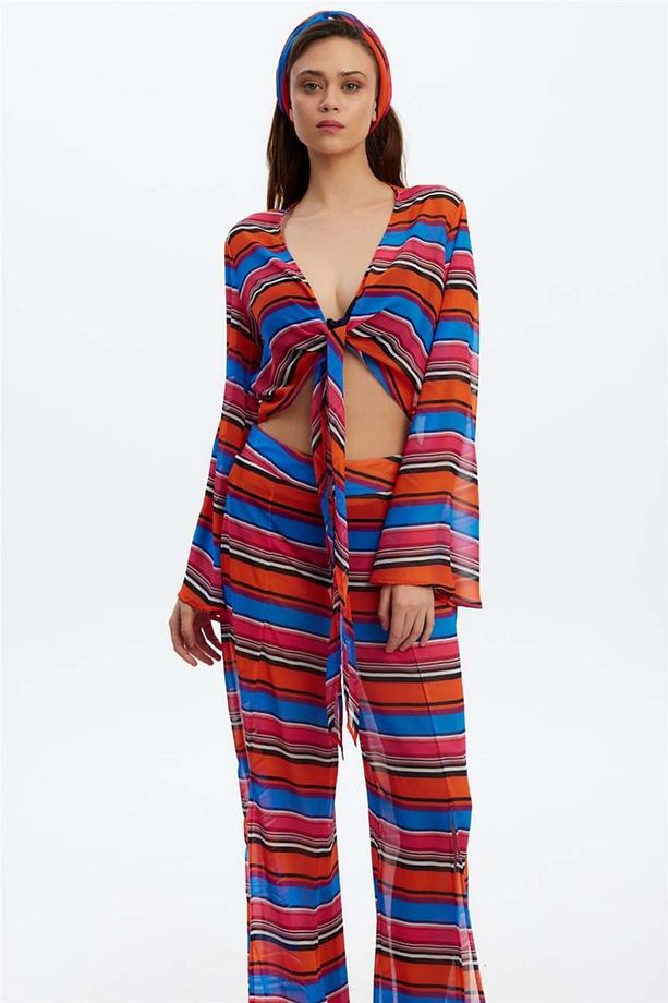 P5611 Crop Pantolon Takım - 1