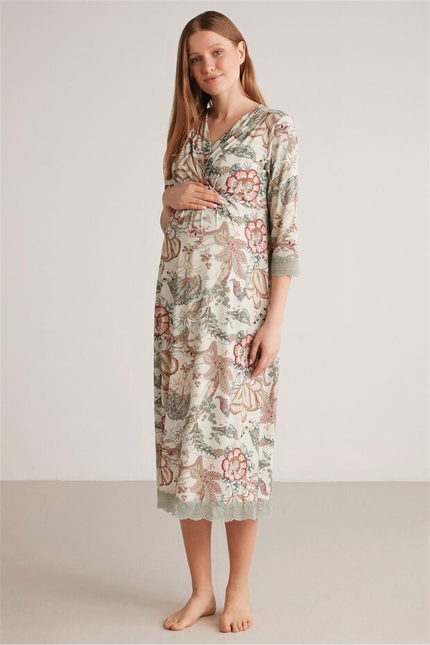 Yumuşak Dokulu Hamile Elbisesi - 2