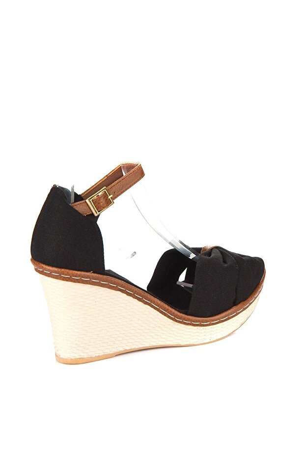 Fekete női éksarkú cipő 9674040505 - 4