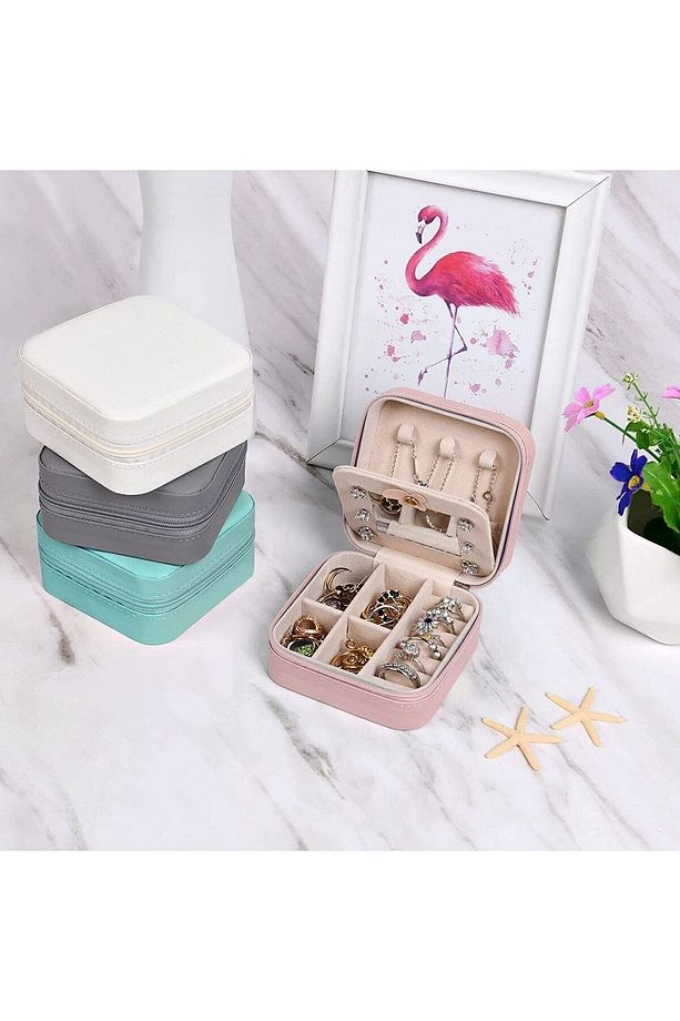 Takı Kutusu, Mücevher Ve Takı Kutusu Aynalı 2'li Paket (PEMBE VE YEŞİL) - 5