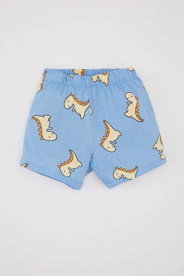 Erkek Bebek Pijama Takımı Dinazor Baskılı Penye Kısa Kollu Üst Şort C1997a524hs - 2