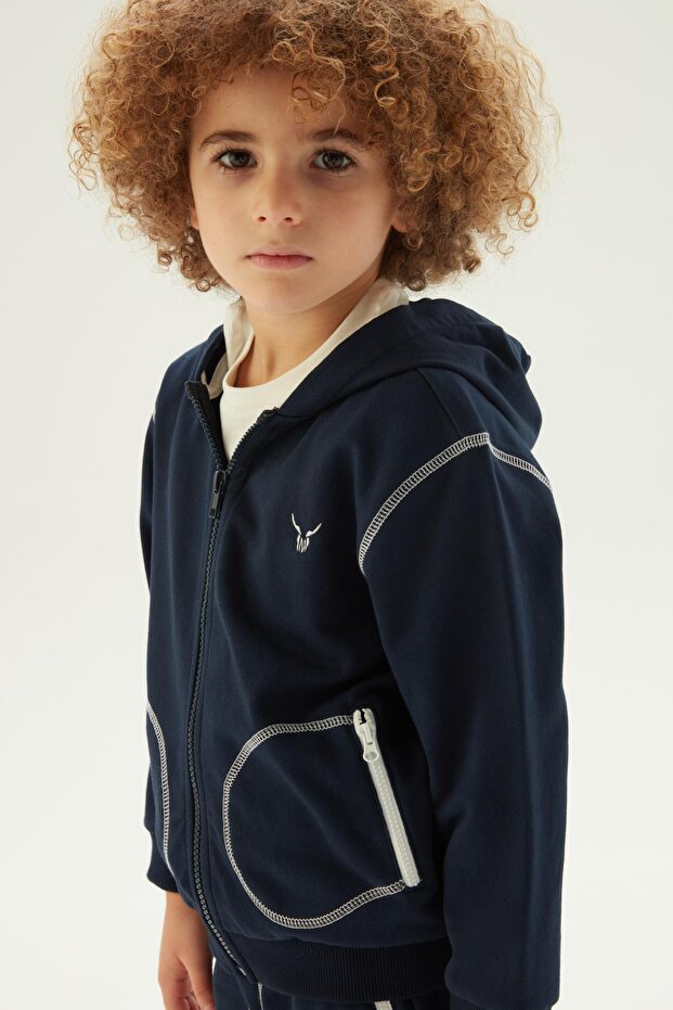 BG Store Erkek Çocuk Lacivert Eşofman Üstü - 4