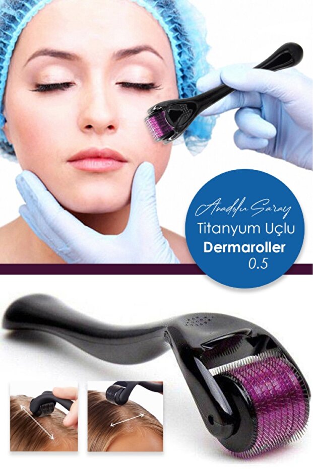 Titanium Tip 540 Needle Derma Roller 0.5 Mm Needle M 0009 Suitable for Hair Eyebrow Serum Use