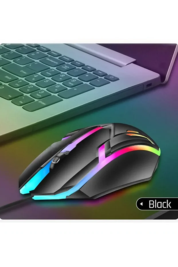 X1 RGB Işıklı Oyuncu Kablolu Gamer Oyuncu Mouse Siyah - 3