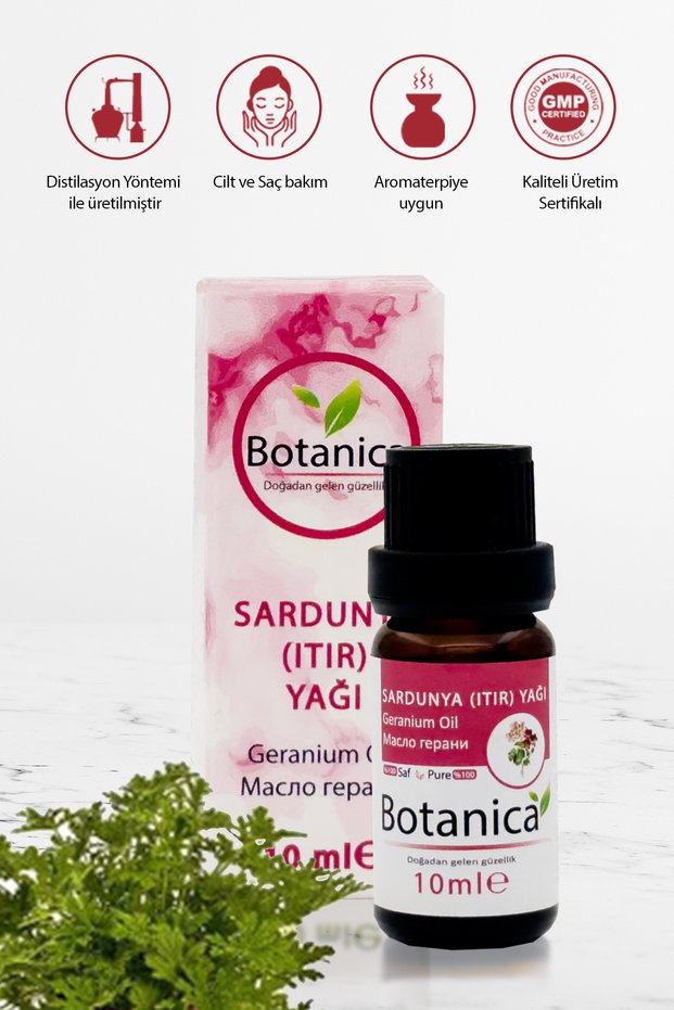 Geranium Oil (Graveolens) (Sadness-Fatigue) Skin Firming Aromatic Care Oil 10 ml
