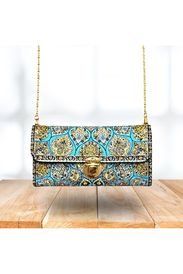 Ethnic Woven Fabric Chain Strap Cross Model Women's Bag/Wallet