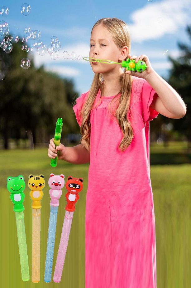 3 Adet Oyuncak Baloncuk Yapma Değneği Üflemeli Hazneli Köpük Oyunu - 4