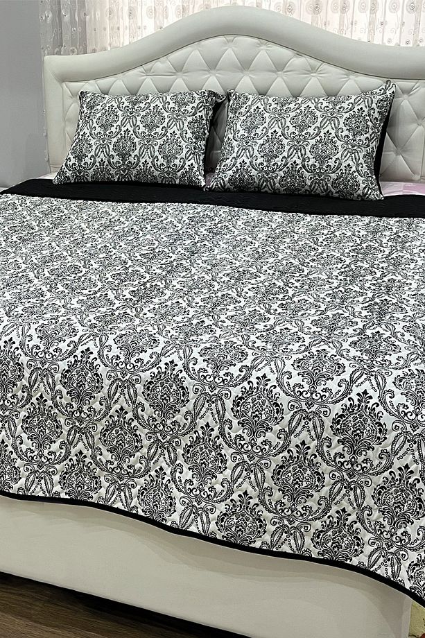 Tek Kişilik Çift Taraflı Kapitone Yatak Örtüsü Seti 160x230 Cm – Crown Model Yastık Kılıfı - 2