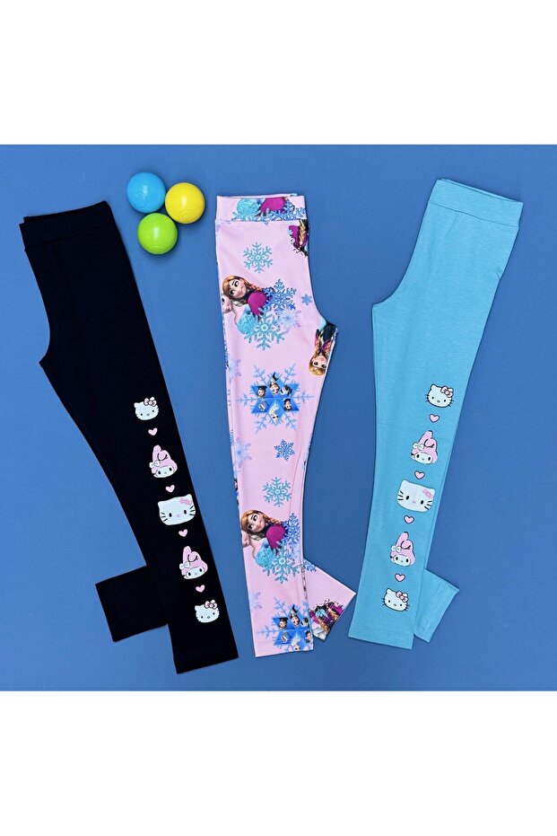 3 - 8 Years Old Seasonal Cotton Triple Tights Set