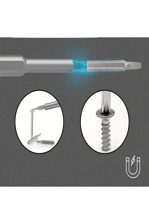 24+1 Hassas Mıknatıslı Tornavida Seti Elektronik Saat Bilgisayar Tamir Tornavidası Çelik - 3