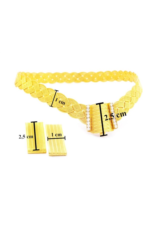 Altın Kaplama Örgü Trabzon Set - 3