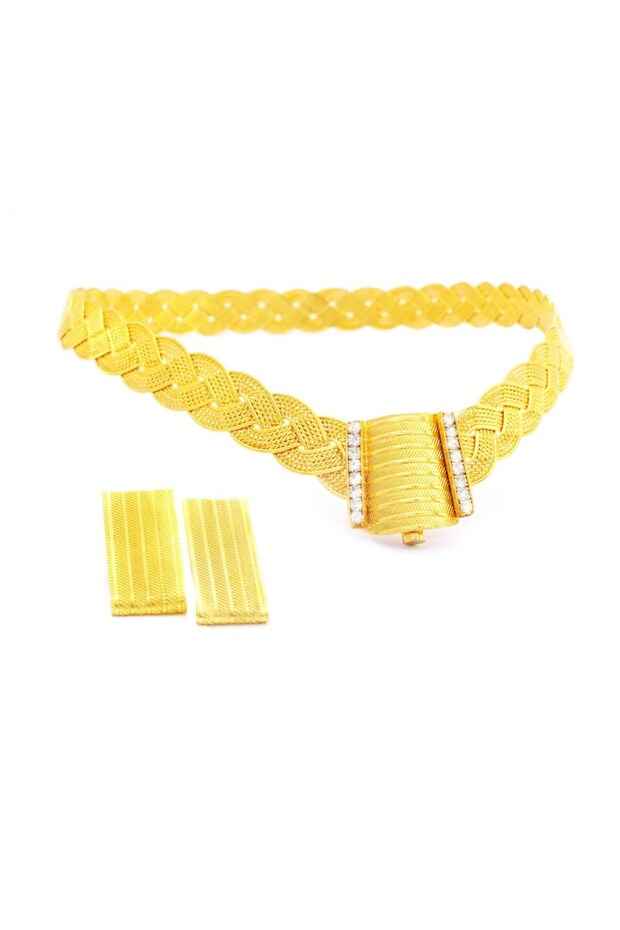 Altın Kaplama Örgü Trabzon Set - 1