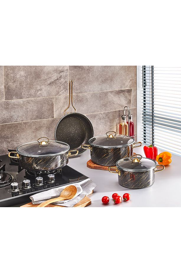 7 Parça Golden Granit Set - 1