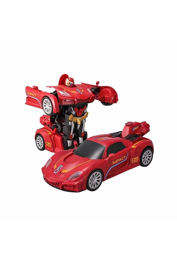 Uzaktan Kumandalı Transforming Robot Racer Sesli Ve Işıklı Araba Snm-1013 - Kırmızı - 4