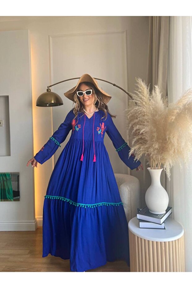 NAKIŞLI UZUN ELBİSE - 3