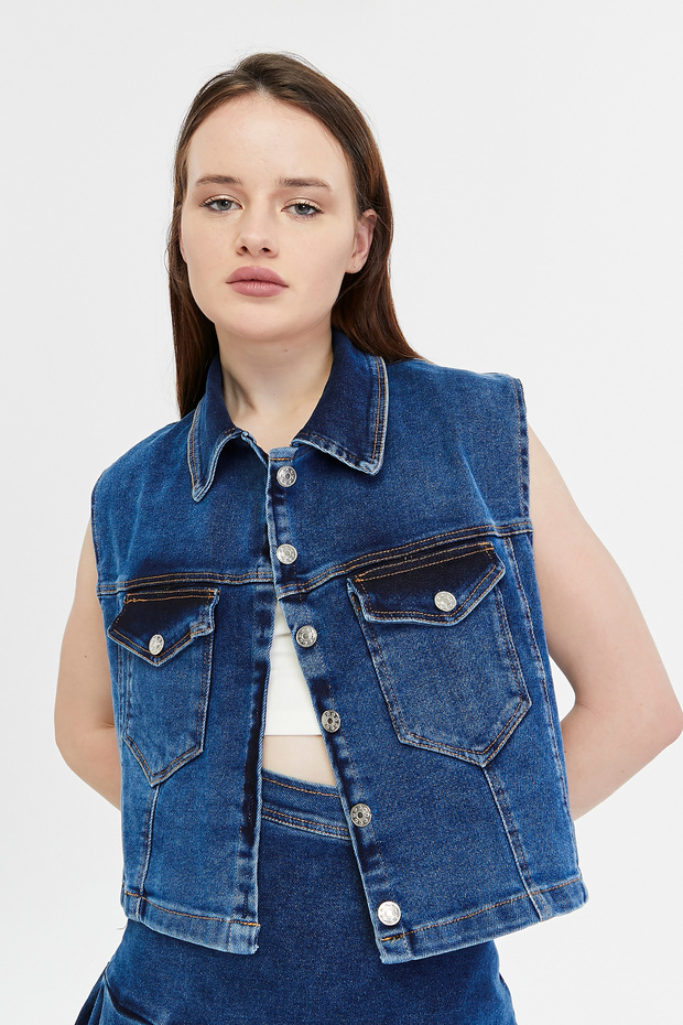Denim Yelek - 1
