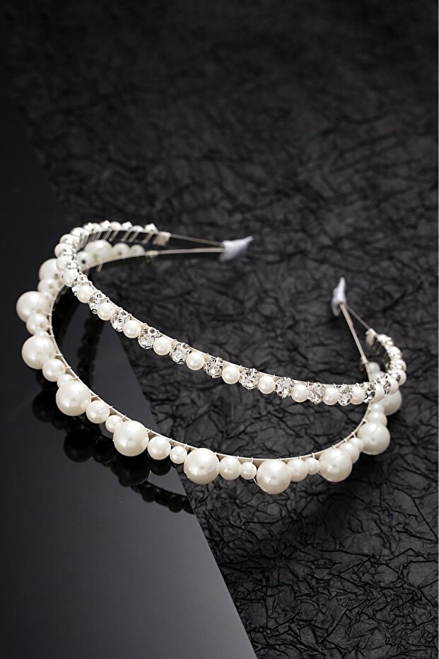Double Row Zircon Stone Special Day Bridal Crown