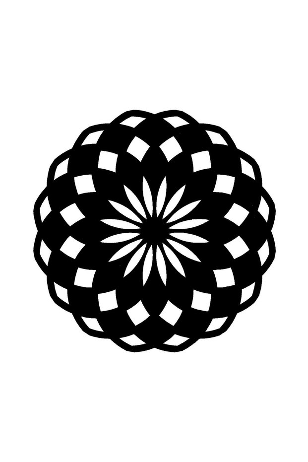 نمط زهرة (محرك تلقائي - كمبيوتر محمول - ديكور حائط - ديكور) (نوع 15) 10 × 10 سم