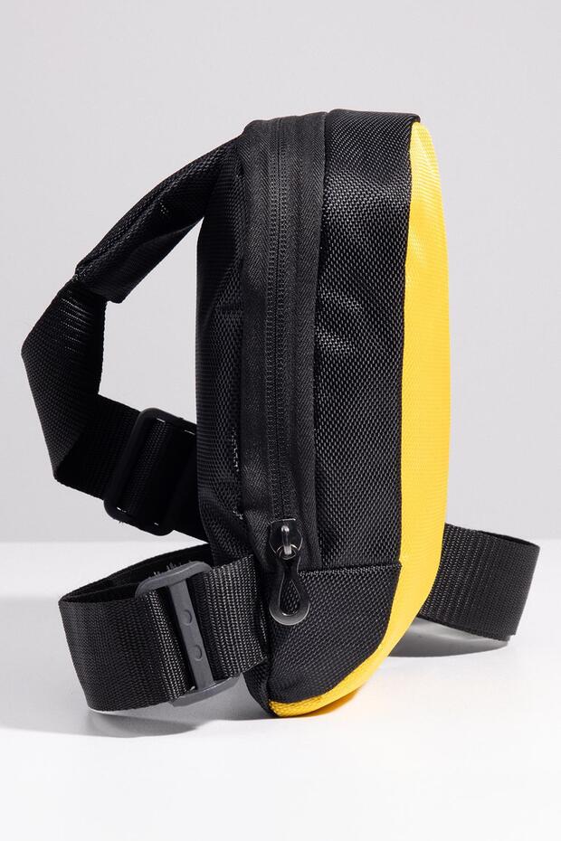 Unisex Ayarlanabilir Çapraz Askılı Sarı Omuz Çantası - 2
