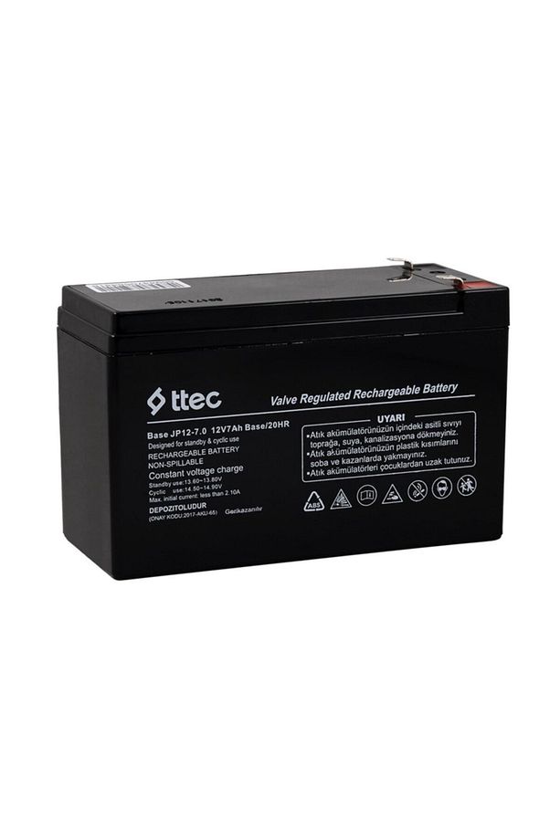 Ttec Base 12 Volt 7 Amper Bakımsız Kuru Tip Akü - 2