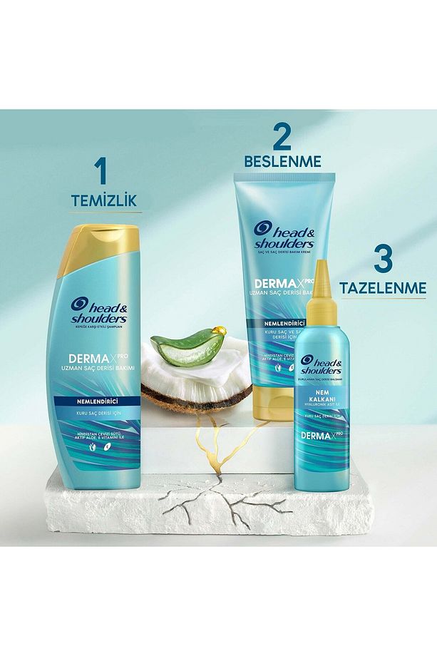 Head & Shoulders Derma X Pro Nemlendirici Şampuan 350ml Saç Kremi 220ml - 5