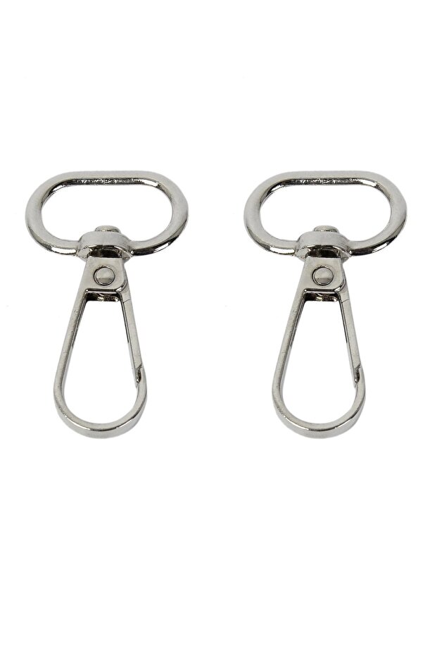 Macrame Keychain and Bag Accessory with Spring Hook Ring Diameter 2 Cm (10 Pieces)