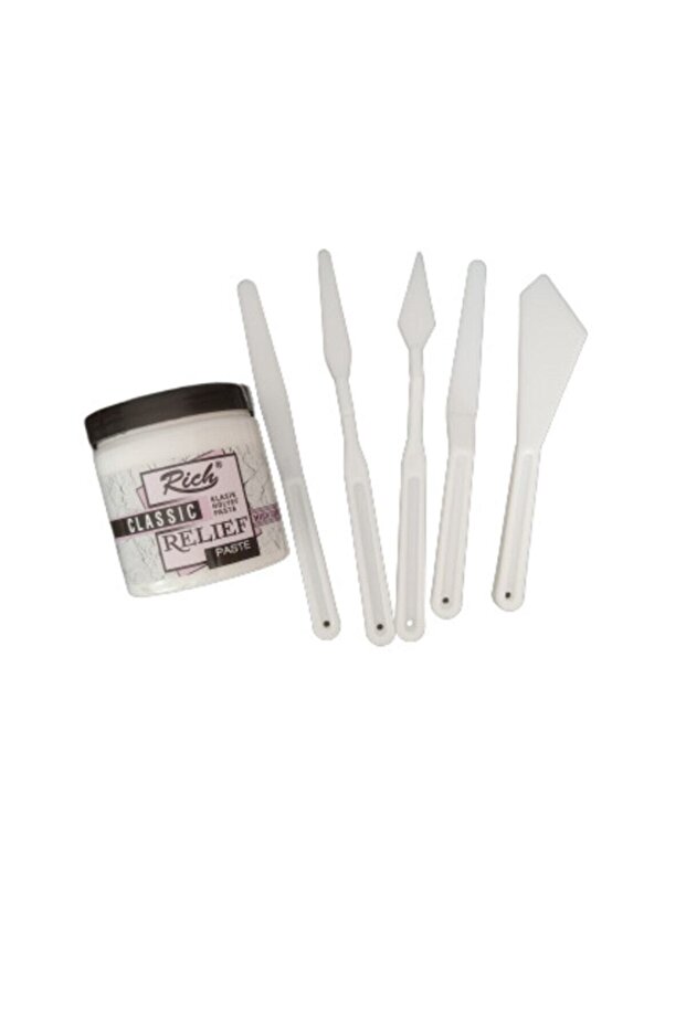 Relief pasta + plastic spatula set of 5