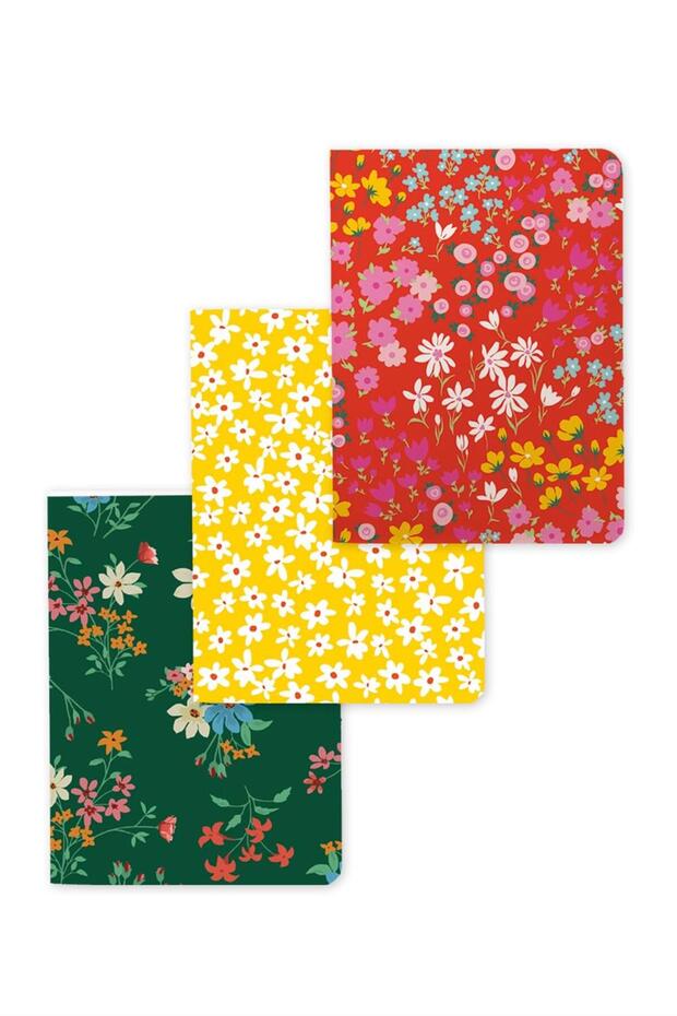 A5 3-Piece Mini Floral Notebook Set