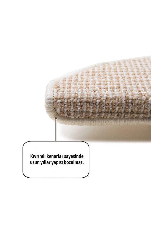 Desenli Tufting Halıdan Basamak Ve Merdiven Paspası - Kahve - 4