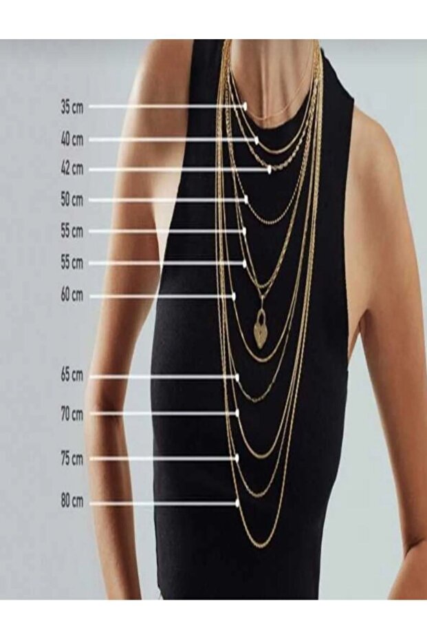 Altın Kaplama Pullu Arpa Zincir 60 Cm - 2