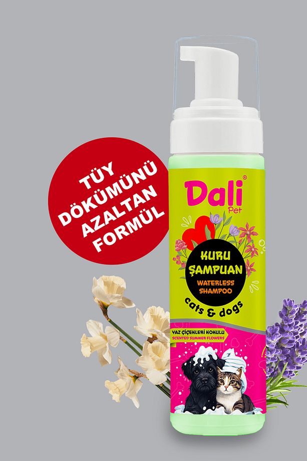 Köpek Kuru Şampuan, Bit Pire Dış Parazit Kene Uyuz Damla Önleyici Tasması Tarağı ile Kullanılabilir - 1