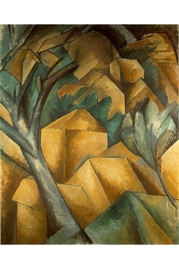 Georges Braque (1882- 1963) Houses At L'estaque, 1908 Diamond Mosaic Painting 48x58cm - 1