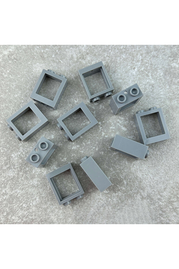 1x2x2 Light Gray Moc Castle Window Accessory - 2 Pieces to Send