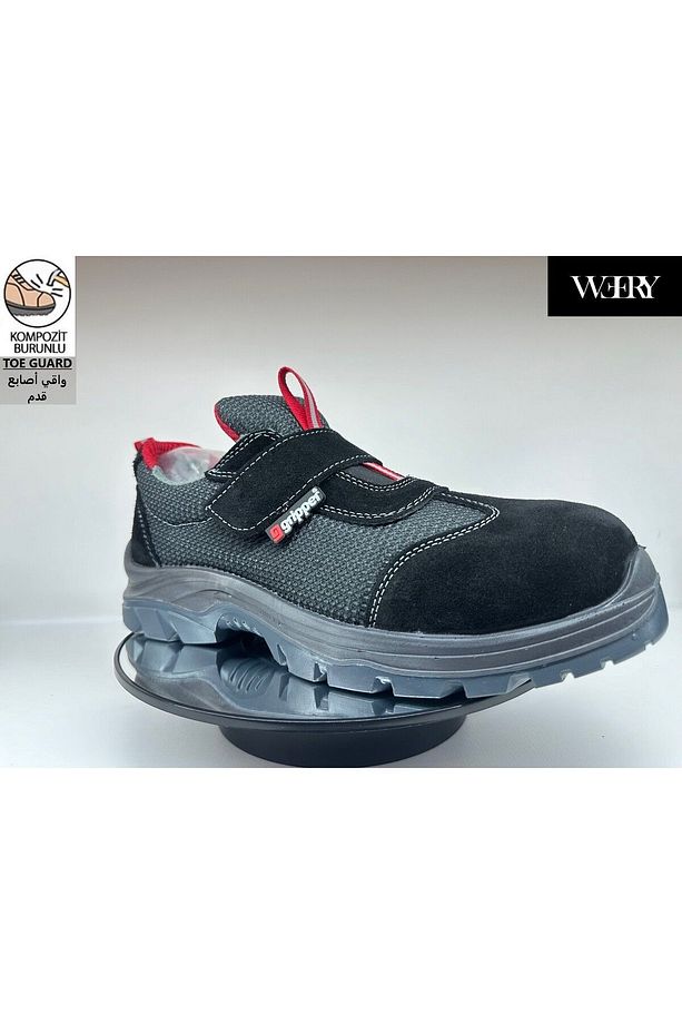 Mekap Gripper Gpr 170 S1 Süet Deri Hafif Rahat Koku Yapmayan Kompozit Burunlu Yazlık İş Ayakkabısı - 3
