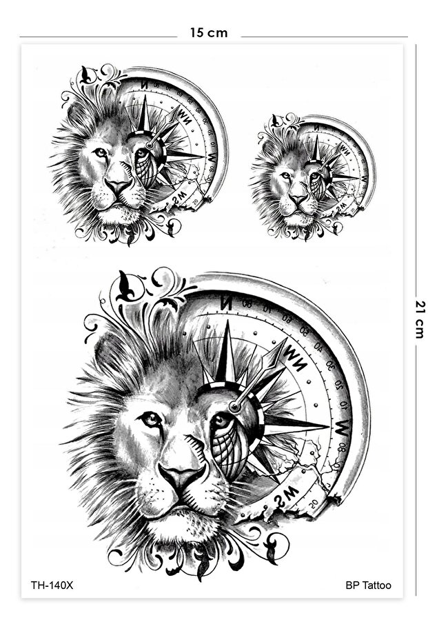 3'lü Aslan Dövmesi - 3