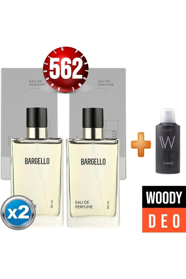 Parfüm 562x2(2adet) Woody Erkek 50 Ml + Woody Deodorant Erkek150 Ml - 1