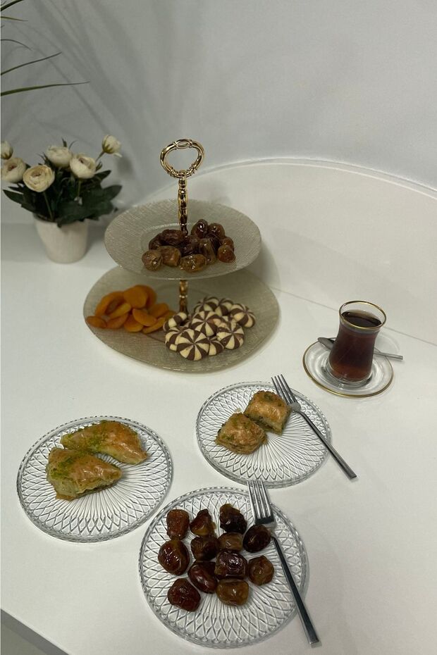 16 Cm Cam Tatlı Tabağı - 4