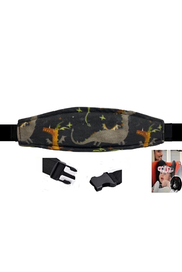 Head Support for Car Seat and Stroller Made of 100% Cotton Fabric