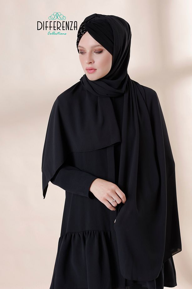 Deri Leopar Tek Taraf Düğüm Pratik Şal Siyah - 3