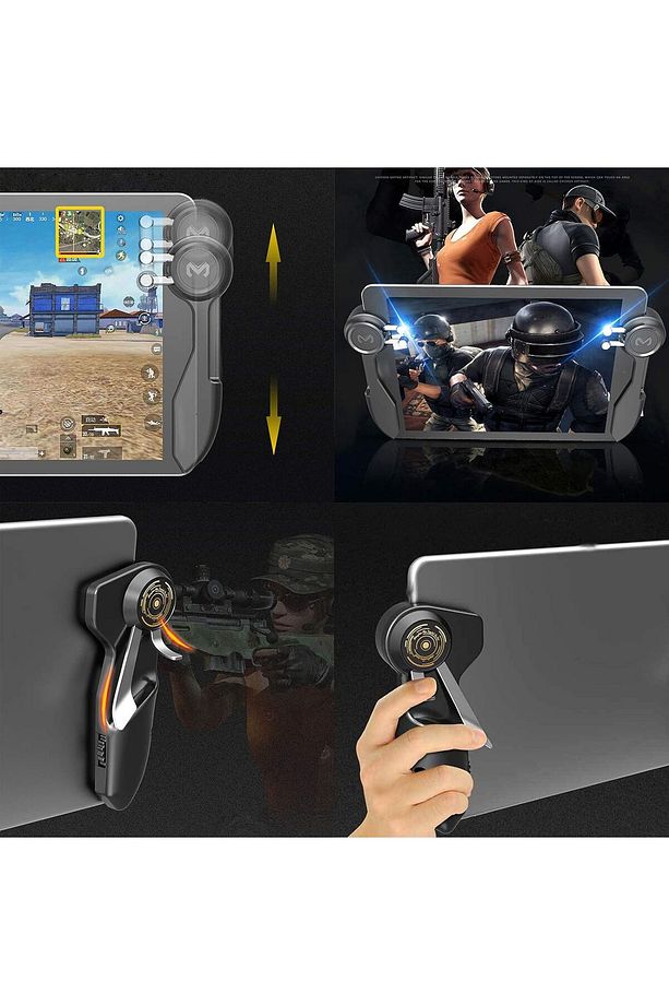 iPad Tablet için 2 Adet Oyun Joystick Tetik Kolu 6 Parmak L1R1 Pubg Mobile Ateş Tetiği Kolu Memo - 5