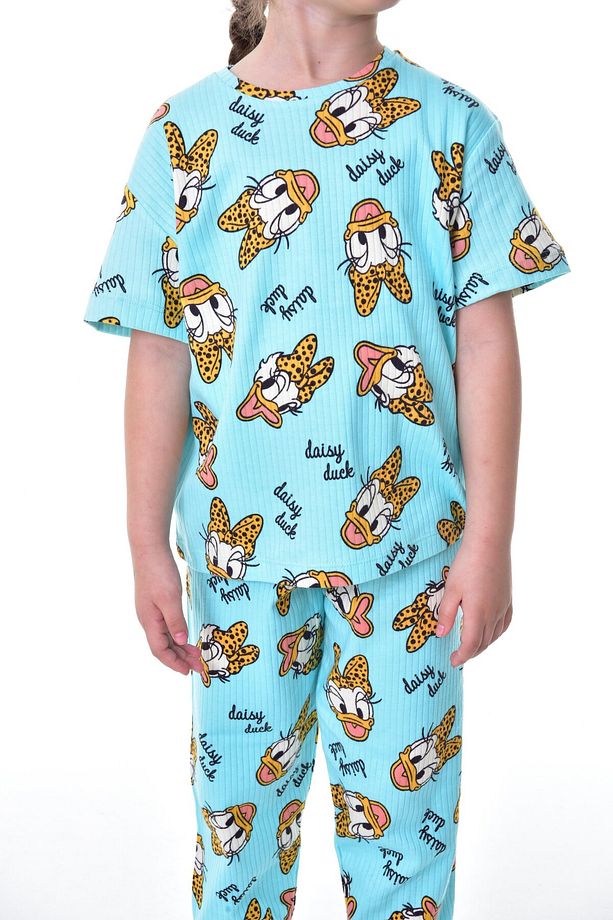 Kız Çocuk  Pamuk Yazlık Pijama Takımı - 4