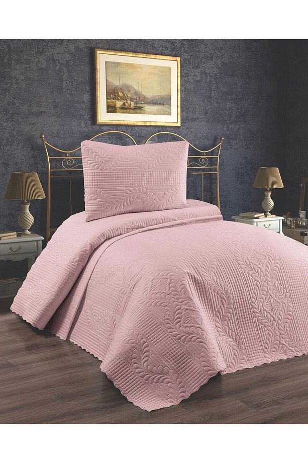 Kapitoneli Tek Kişilik Yatak Örtüsü - Günlük Tek Kişilik Yatak Örtüsü - Mikrofiber Yatak Örtüsü - 1