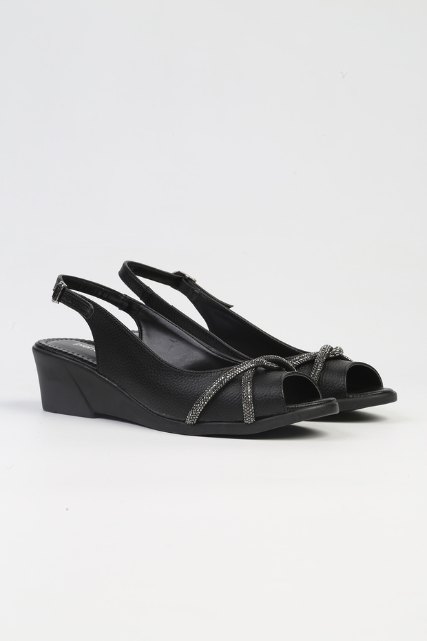 ® | Pc-53028- 3341 Black-Women's Low Heeled Shoes